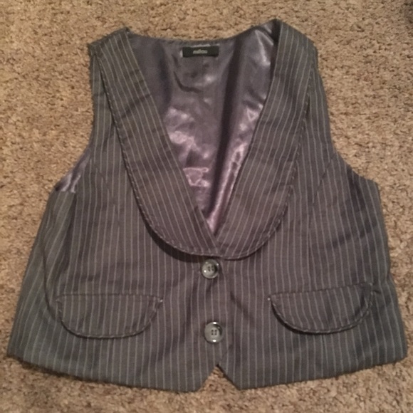 Millau Jackets & Blazers - Like new Grey Pinstripe Millau Vest